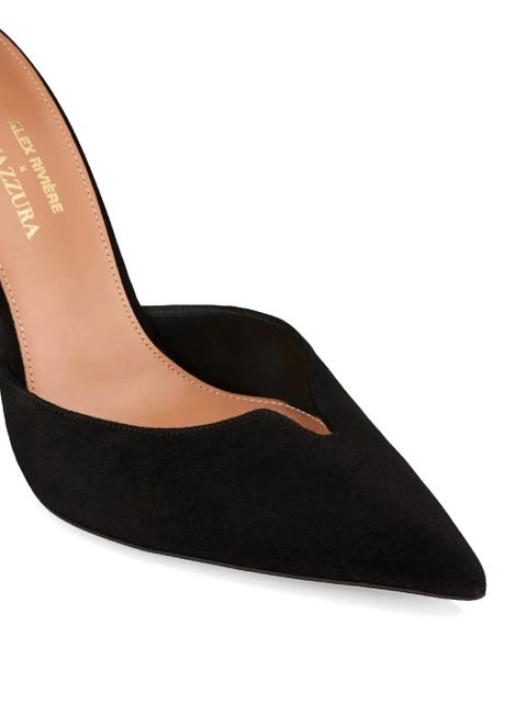 Aquazzura x Alex Rivière 105mm D'orsay pointed ankle-strap pumps - Black