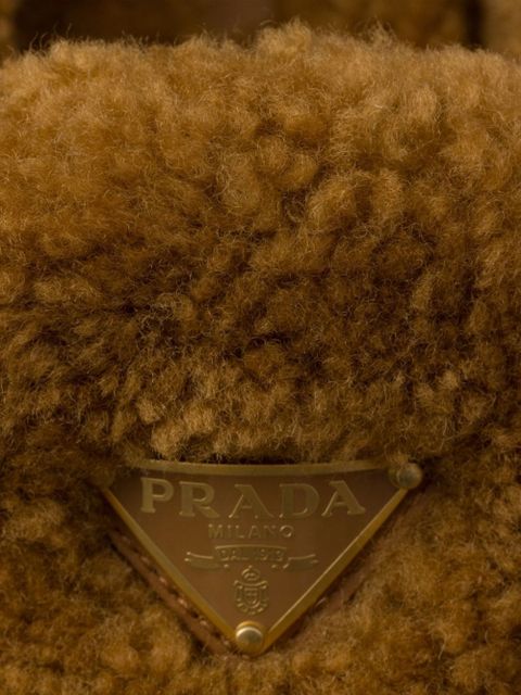 Prada shearling driving shoes - Brown