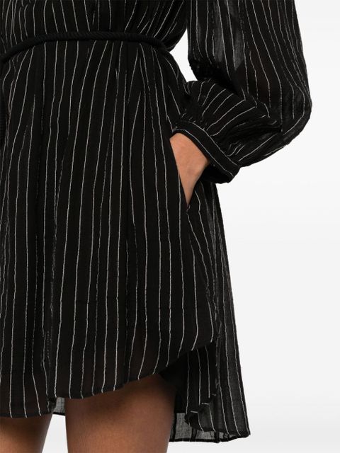 MARANT ÉTOILE Leozi striped voile mini dress - Black