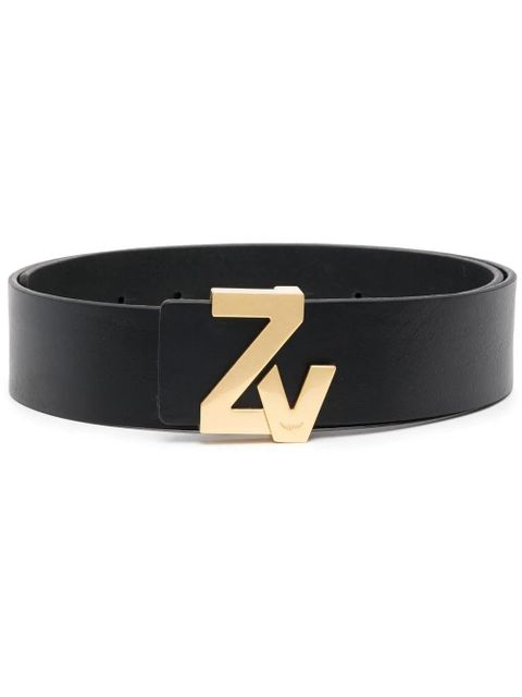 Zadig&Voltaire logo-plaque leather belt - Black - zdjęcie produktu nr 1