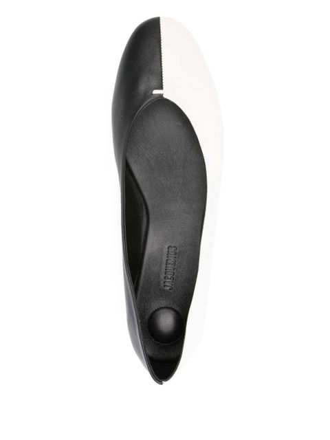 Jacquemus Ovalo two-tone ballet flats - Black