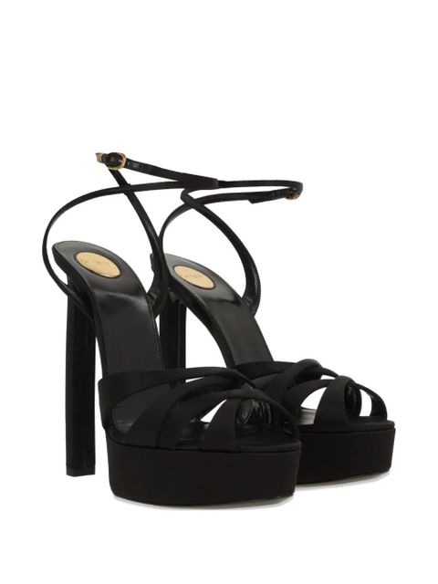 Saint Laurent 110mm Chandelle strappy platform sandals - Black - zdjęcie produktu nr 2