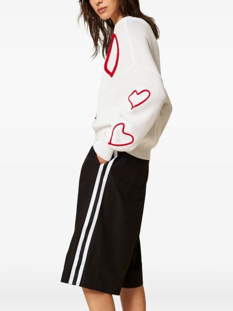 TWINSET stripe-detail shorts - Black - zdjęcie produktu nr 2