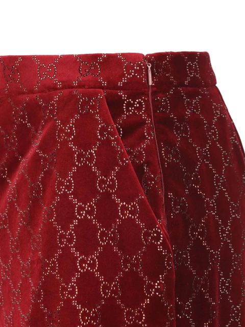Gucci velvet trousers - Red