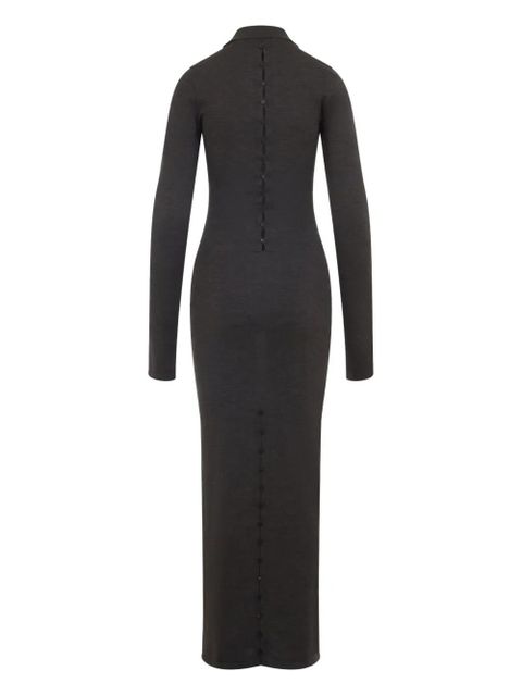Jacquemus polo-neck button-front maxi dress - Brown - zdjęcie produktu nr 2