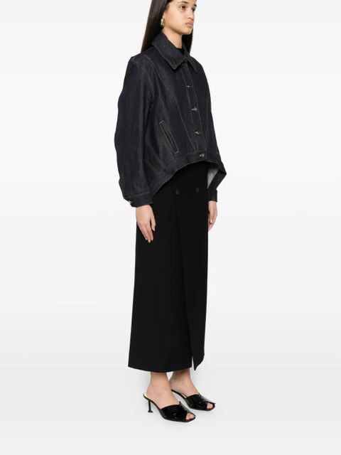 Givenchy curved-hem denim jacket - Blue