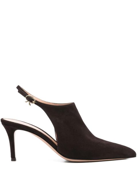 Gianvito Rossi 75mm leather pumps - Brown - zdjęcie produktu nr 1