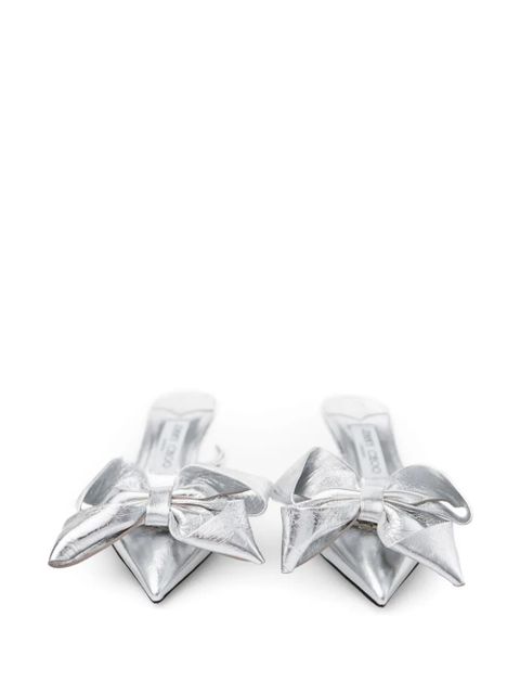 Jimmy Choo 50mm Staz mules - Silver