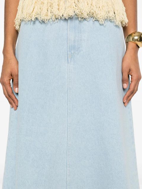 Nanushka denim midi skirt - Blue
