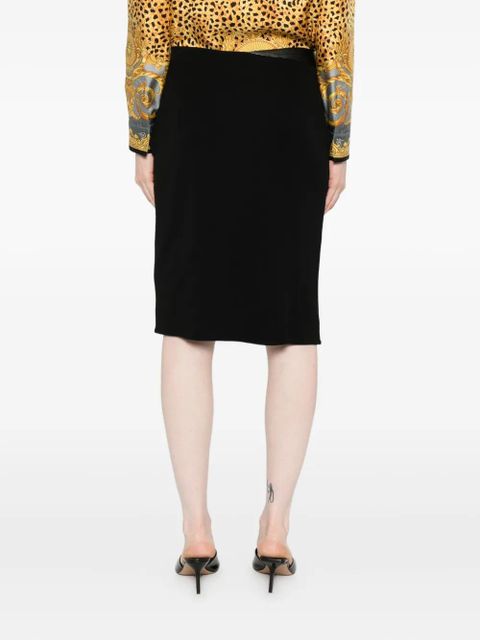 Versace embellished draped skirt - Black