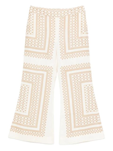 ZIMMERMANN geometric-print flared trousers - Neutrals - zdjęcie produktu nr 1