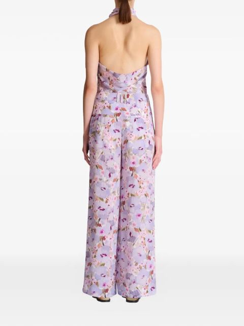 Balmain Poppy Flower trousers - Purple