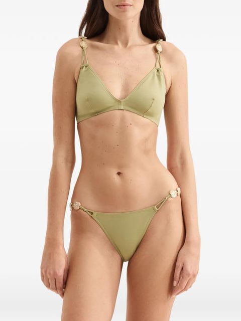 ERES Farah thin beaded bikini bottom - Green - zdjęcie produktu nr 2
