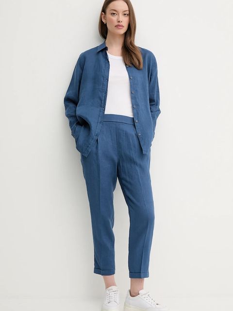 United Colors of Benetton spodnie lniane - zdjęcie produktu nr 2