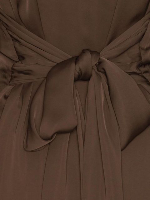 ROTATE BIRGER CHRISTENSEN tie-waist shirt mini dress - Brown