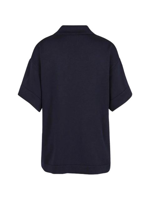 Jil Sander V-neck buttoned polo shirt - Blue - zdjęcie produktu nr 1
