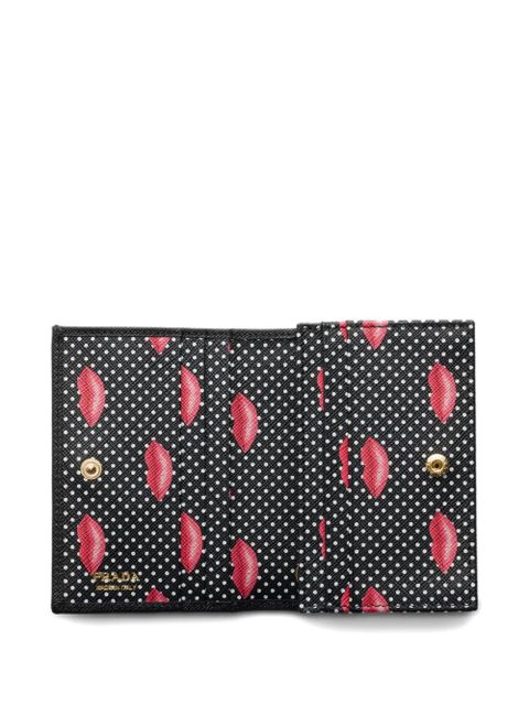 Prada small Saffiano leather wallet - Black
