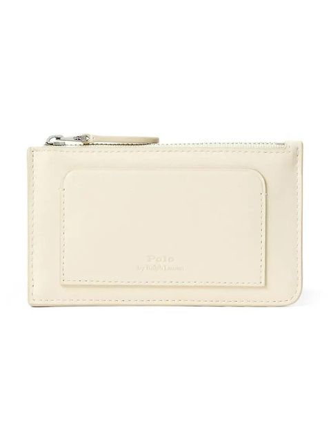 Polo Ralph Lauren portfel skórzany damski kolor beżowy 427967718