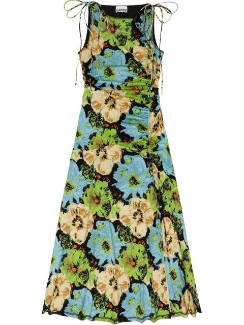 GANNI floral-print dress - Green - zdjęcie produktu nr 1