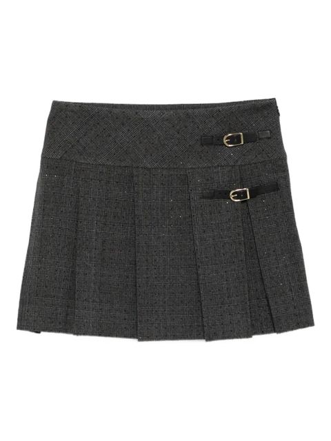 SANDRO pleated buckled skirt - Grey - zdjęcie produktu nr 1