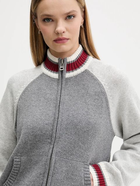 Guess Jeans kardigan z dodatkiem wełny damski kolor szary lekki W5BR12 Z0561 - zdjęcie produktu nr 2