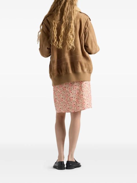 Prada shearling-collar patch-pocket jacket - Brown