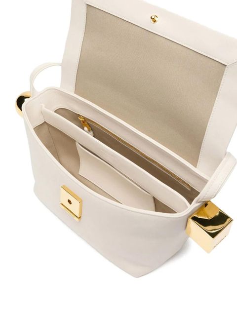 Jacquemus metallic-clasp leather shoulder bag - Neutrals