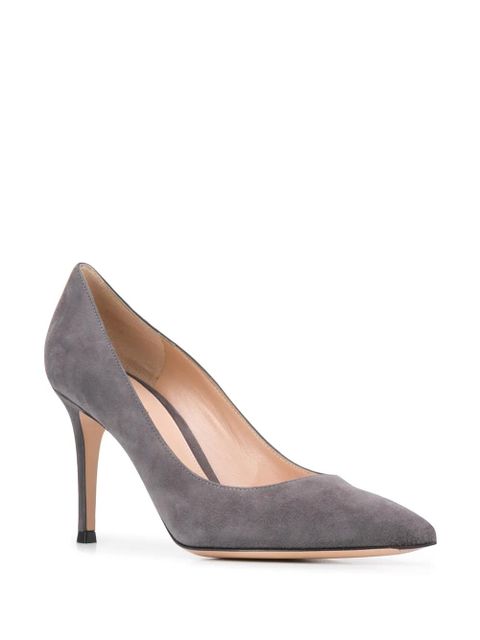 Gianvito Rossi Gianvito 85mm suede pumps - Grey - zdjęcie produktu nr 2