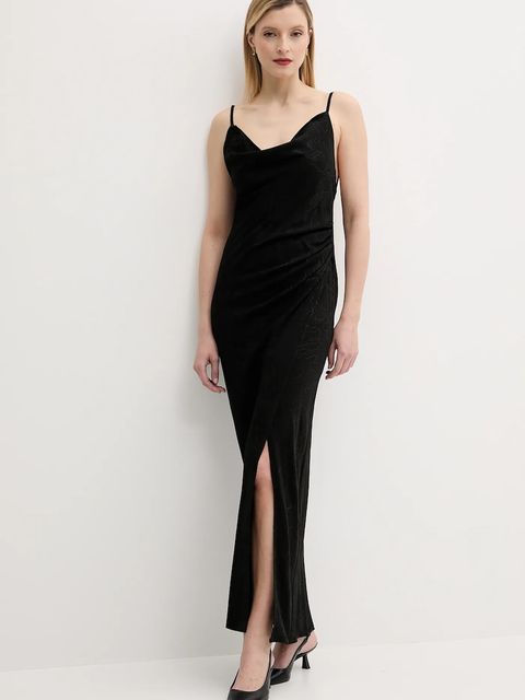 Answear.LAB sukienka kolor czarny maxi dopasowana - zdjęcie produktu nr 1