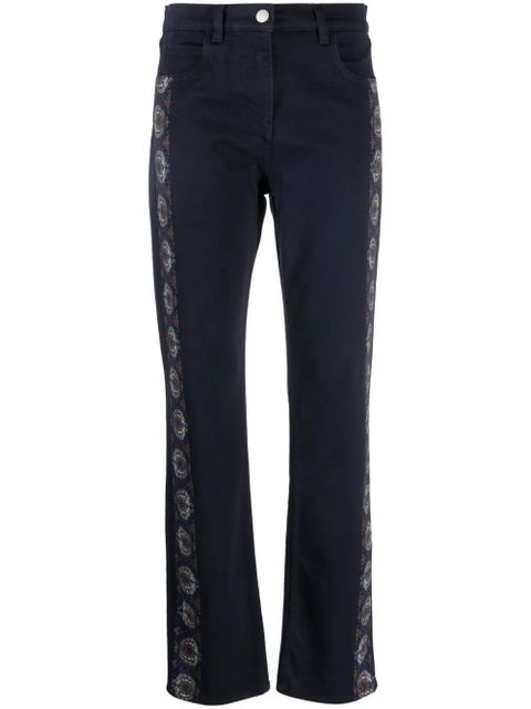ETRO floral-stripes straight-leg jeans - Blue - zdjęcie produktu nr 1
