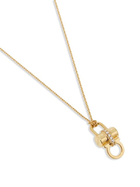 Ferragamo padlock pendant necklace - Gold
