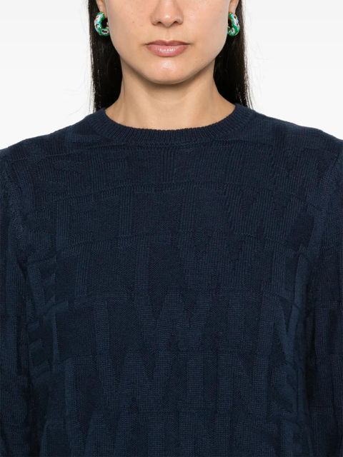 TWINSET jacquard-logo sweater - Blue