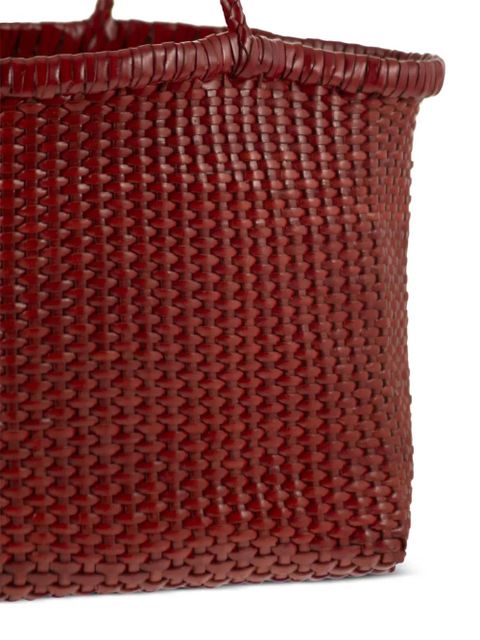 DRAGON DIFFUSION Weave braided-handle leather shoulder bag - Red