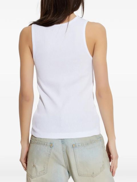 Dolce & Gabbana bow-detail logo-patch tank top - White