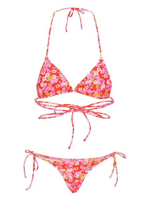 ROTATE BIRGER CHRISTENSEN x Reina Olga flower-print wrap bikini - Red - zdjęcie produktu nr 1
