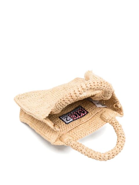 MC2 Saint Barth embroidered raffia tote bag - Neutrals