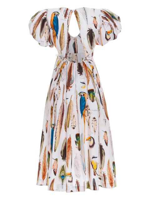 Agua By Agua Bendita Chontaduro Pluma cotton midi dress - Neutrals