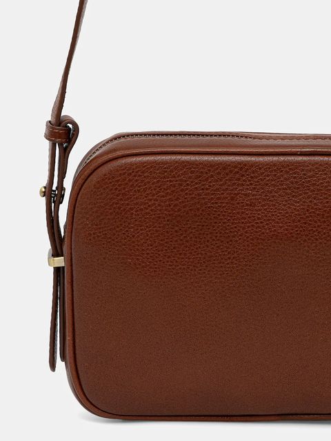 Barbour torebka skórzana kolor brązowy LBA0492