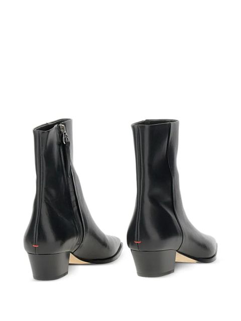 Aeyde zip-detail pointed-toe boots - Black - zdjęcie produktu nr 2
