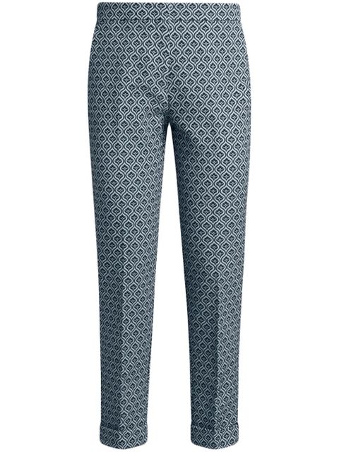 ETRO floral-jacquard trousers - Blue - zdjęcie produktu nr 1