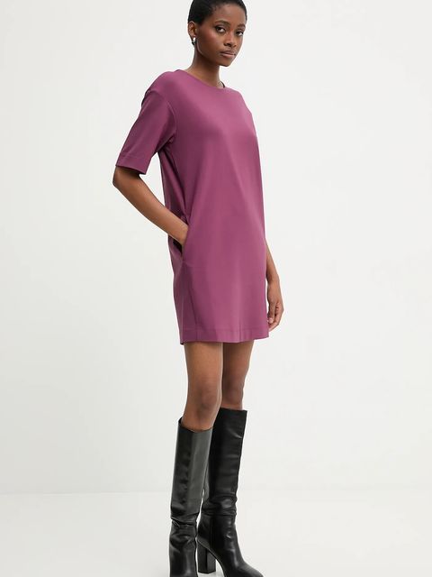 United Colors of Benetton sukienka kolor fioletowy mini prosta 47CKDV0BW - zdjęcie produktu nr 2