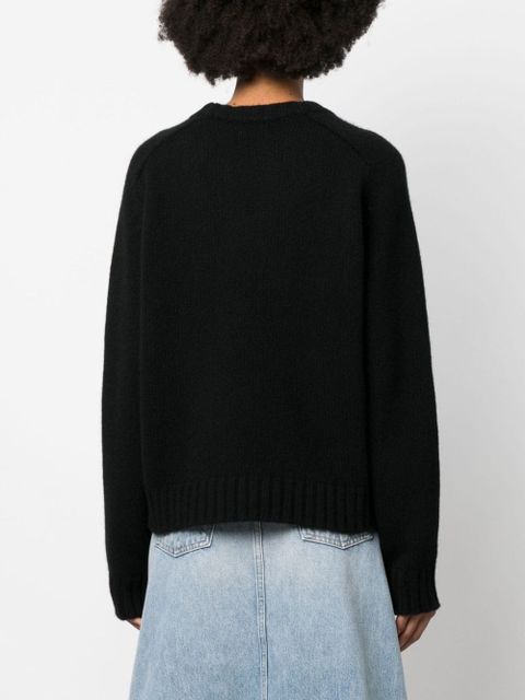 KHAITE Mae cashmere crew-neck jumper - Black