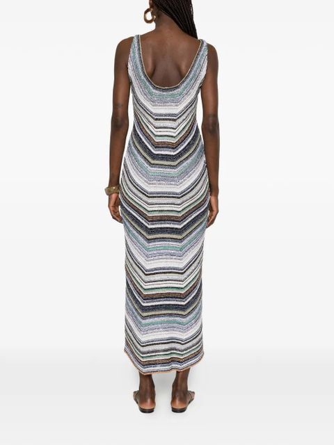 Missoni chevron sleeveless maxi dress - White