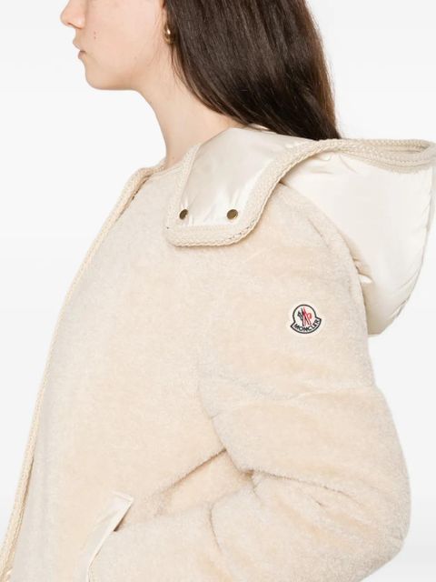 Moncler button hooded parka - Neutrals