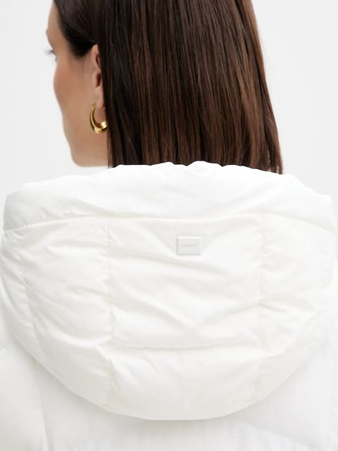 Geox kurtka ANYLLA kolor biały zimowa oversize W4628Q T3144