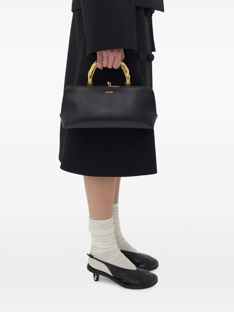 Jil Sander Goji small leather clutch bag - Black