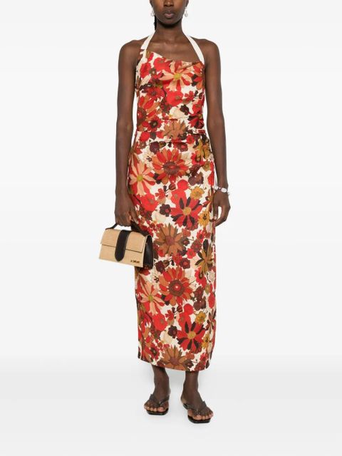 SIR. Castella floral-print dress - Red
