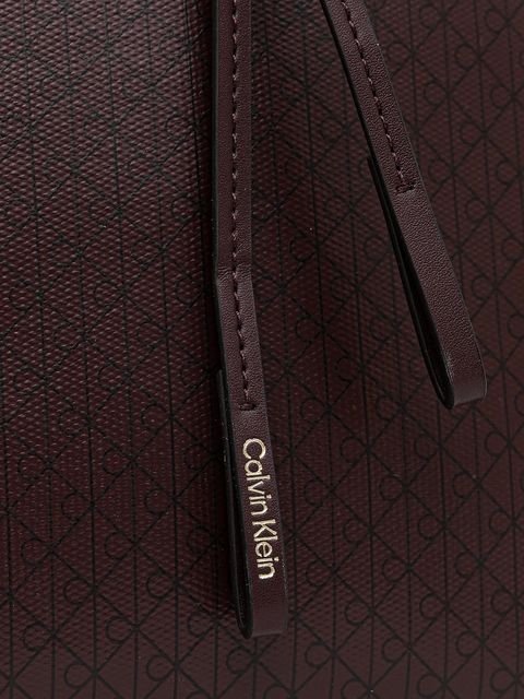 Calvin Klein plecak damski kolor bordowy mały wzorzysty LV04F3271G