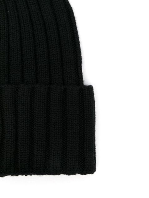 Moncler logo-patch beanie - Black - zdjęcie produktu nr 2