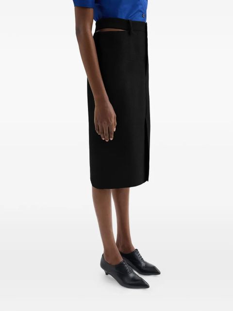 Jil Sander cut-out midi skirt - Black